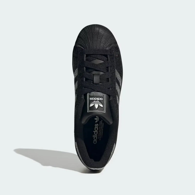 adidas Superstar II Core Black Silver Metallic Off White