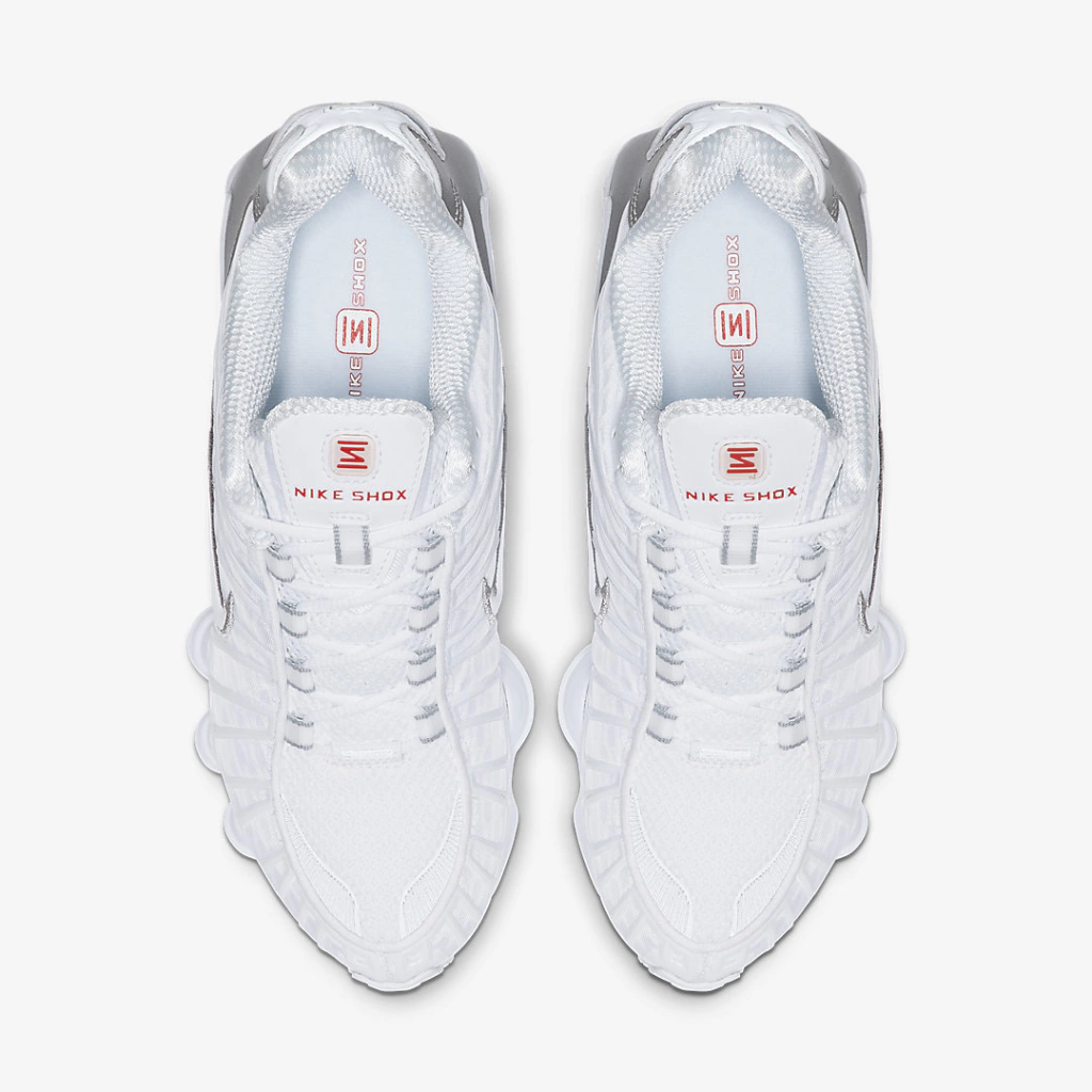 Nike Shox TL White and Max Orange