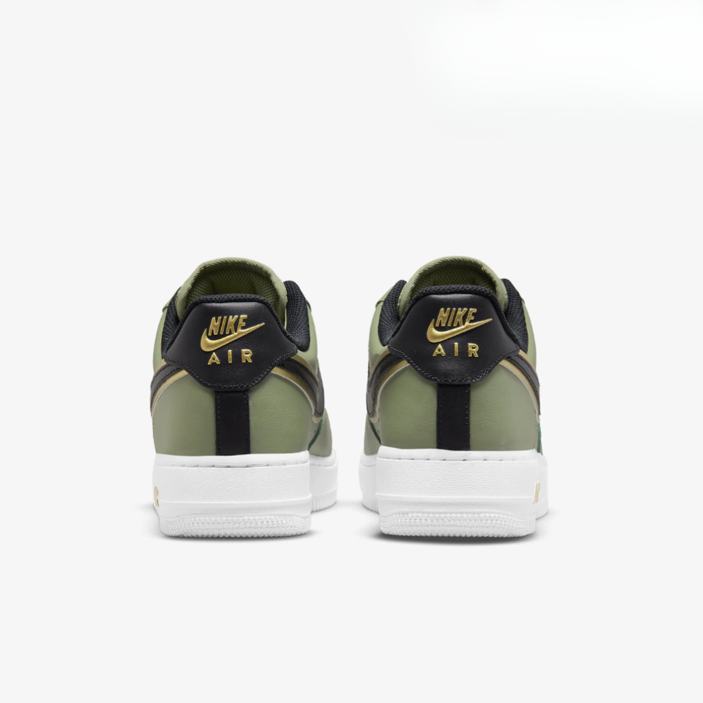 Tênis Air Force 1 Low 07 LV8 Double Swoosh Olive Gold Black
